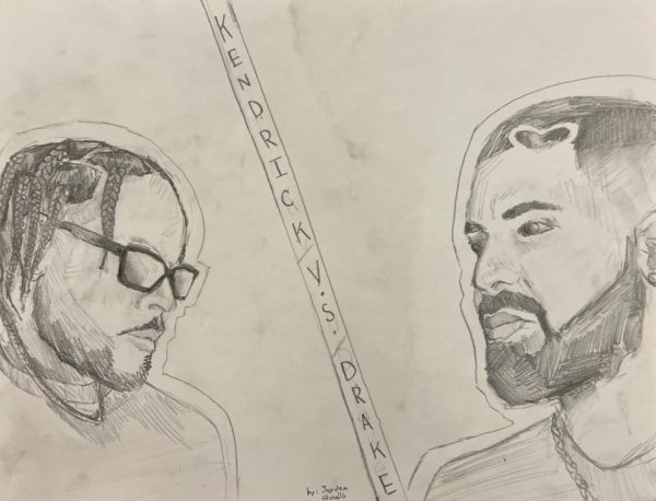 Art of Kendrick Lamar and Drake by Jayden Qualls