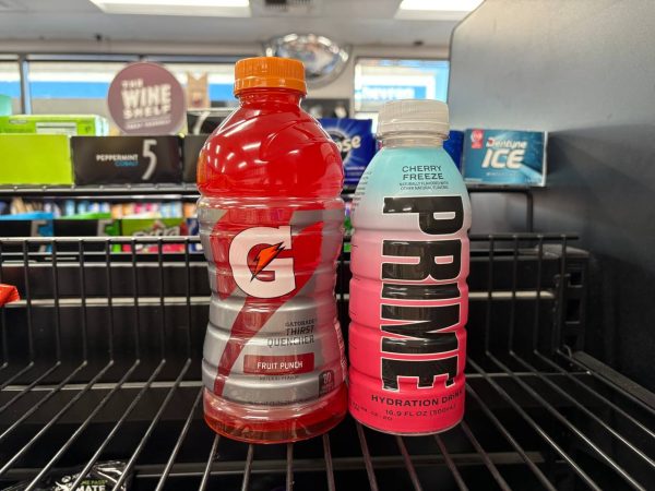 Prime and Gatorade at a gas station. Photo by Jacob Casetta.